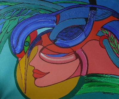 Woman bird